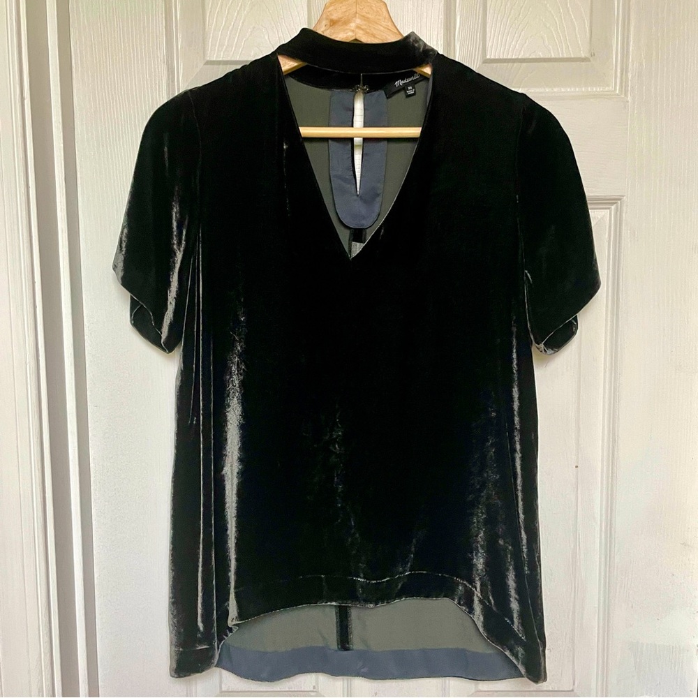 Madewell Velvet Choker Top